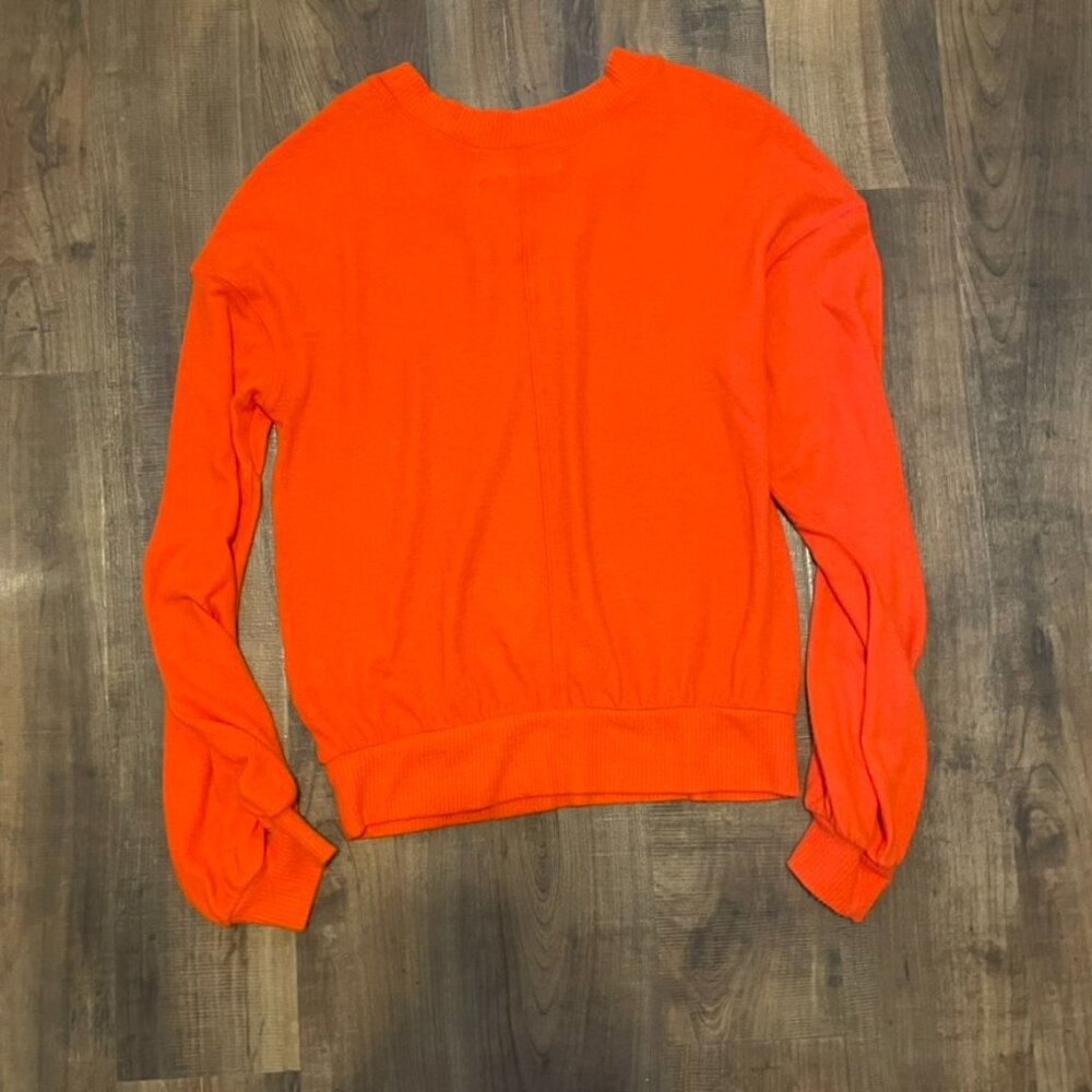 FP Beach Bright Orange Lightweight Pullover Sweater Women’s M - Picture 6 of 8